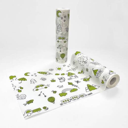 Hygienic paper tablecloth on a roll - 40 pcs