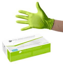 Nitrile gloves - lime green, size S, 100 pcs.