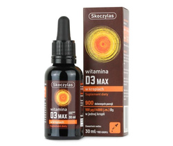 Witamina D3 MAX, 30 ml, (na prawidłowy poziom wapnia i fosforu, podział komórek, odporność)