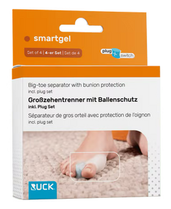 RUCK® smartgel plug+switch osłona na haluks z separatorem dużego palca - 4 szt.