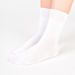 Steven white socks 100% cotton