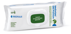 Medilab MediWipes DM Premium - chusteczki do dezynfekcji powierzchni i sprzętu, flow-pack 100 szt.