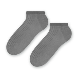 Steven grey ankle socks 100% cotton Sanitized non binding seamless