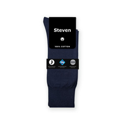 Steven navy socks 100% cotton Sanitized non binding seamless