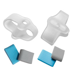 RUCK® plug+switch żelowy separator międzypalcowy z dwoma otworami na palce, duży + kliny, L, 4.szt