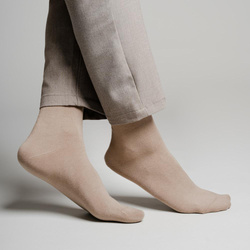 Steven beige socks 100% cotton