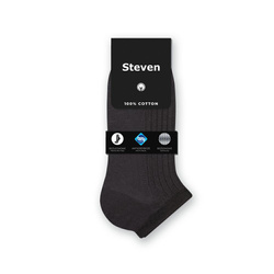 Steven graphite ankle socks 100% cotton Sanitized non binding seamless