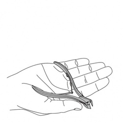 RUCK® - Podologiczne cążki czołowe, matowe 11 cm