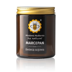 MIODOWA MYDLARNIA Świeca z wosku sojowego MARCEPAN, 180 ml