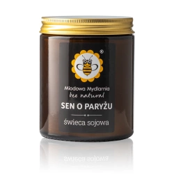 MIODOWA MYDLARNIA Świeca z wosku sojowego SEN O PARYŻU, 180 ml