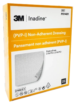 INADINE dressing with povidone-iodine, non-adherent 5 x 5 cm, 1 pc