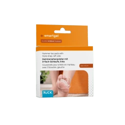 RUCK® żelowa orteza na palec młotkowy z potrójnym pierścieniem, lewa, L/XL, 4 szt.