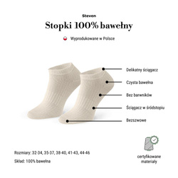 Steven seamless no-show socks 100% natural cotton OEKO-TEX