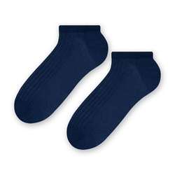 Steven navy ankle socks 100% cotton Sanitized non binding seamless