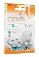 RUCK® plug+switch żelowy separator międzypalcowy z dwoma otworami na palce, duży + kliny, 2 szt