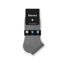 Steven grey ankle socks 100% cotton Sanitized non binding seamless