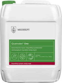 MEDISEPT Quatrodes® One - koncentrat do mycia i dezynfekcji powierzchni nieinwazyjnych wyrobów medycznych, 5 L
