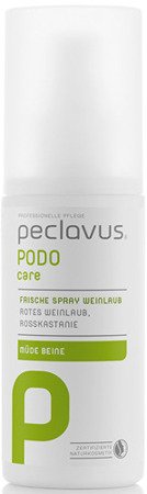 Odświeżający spray na opuchnięte nogi peclavus® PODOcare Weinlaub, 150 ml